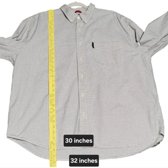 ABERCROMBIE FITCH Mens Button Down Shirt Extra Large Cream Preppy Y2K - Picture 8 of 13